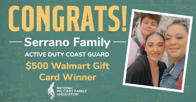 Serrano Family 500 Walmart Gift Card Winner