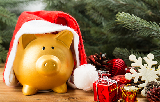 Piggy bank Christmas550x350