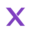 Purple X logo 100px