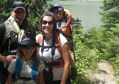 Family hikes at a Family Retreat