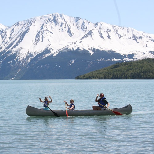 Family Retreat paddling