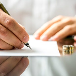 Signing divorce papers