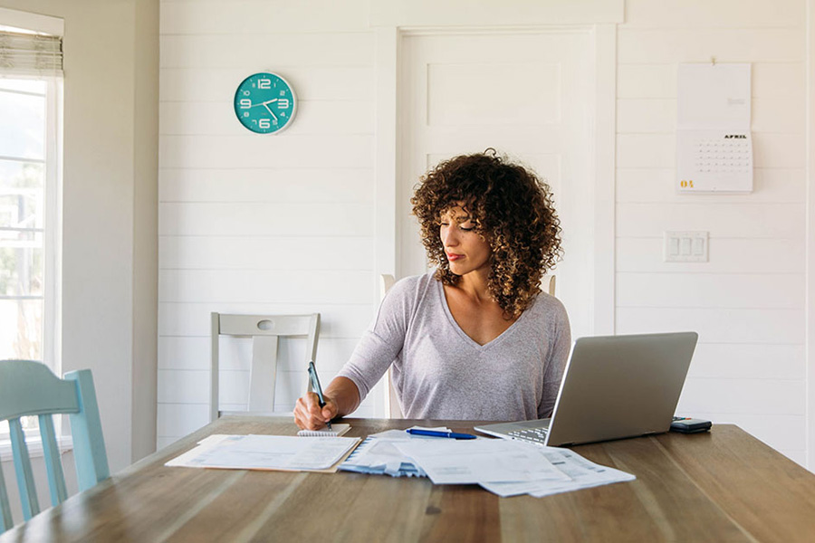Military Spouse on Laptop