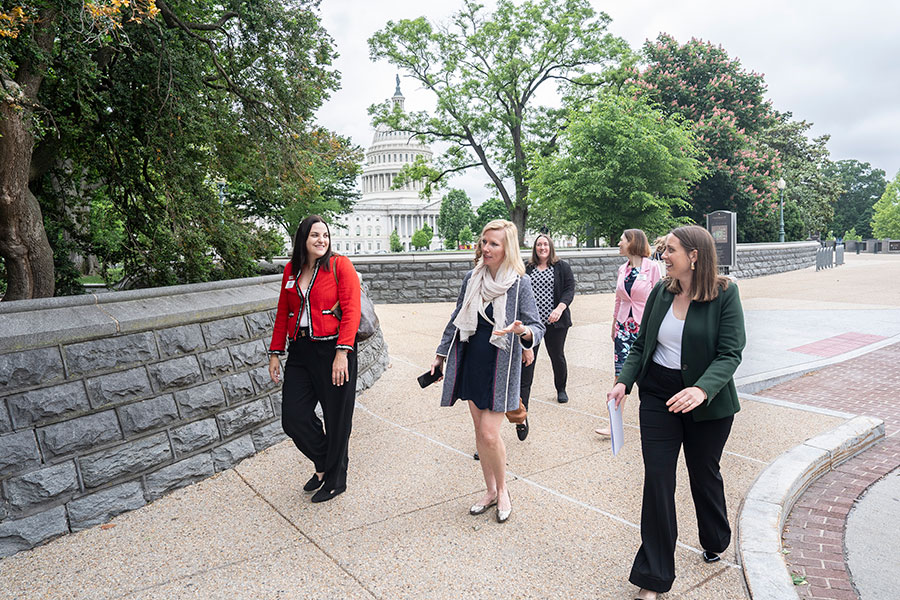 Military Spouses Walking Capitol