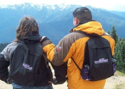 Healing Adventure: Couple overlooking the mountain