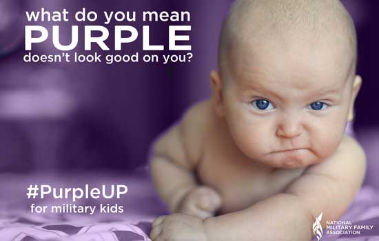 PURPLE UP to Celebrate the Month of the Military Child