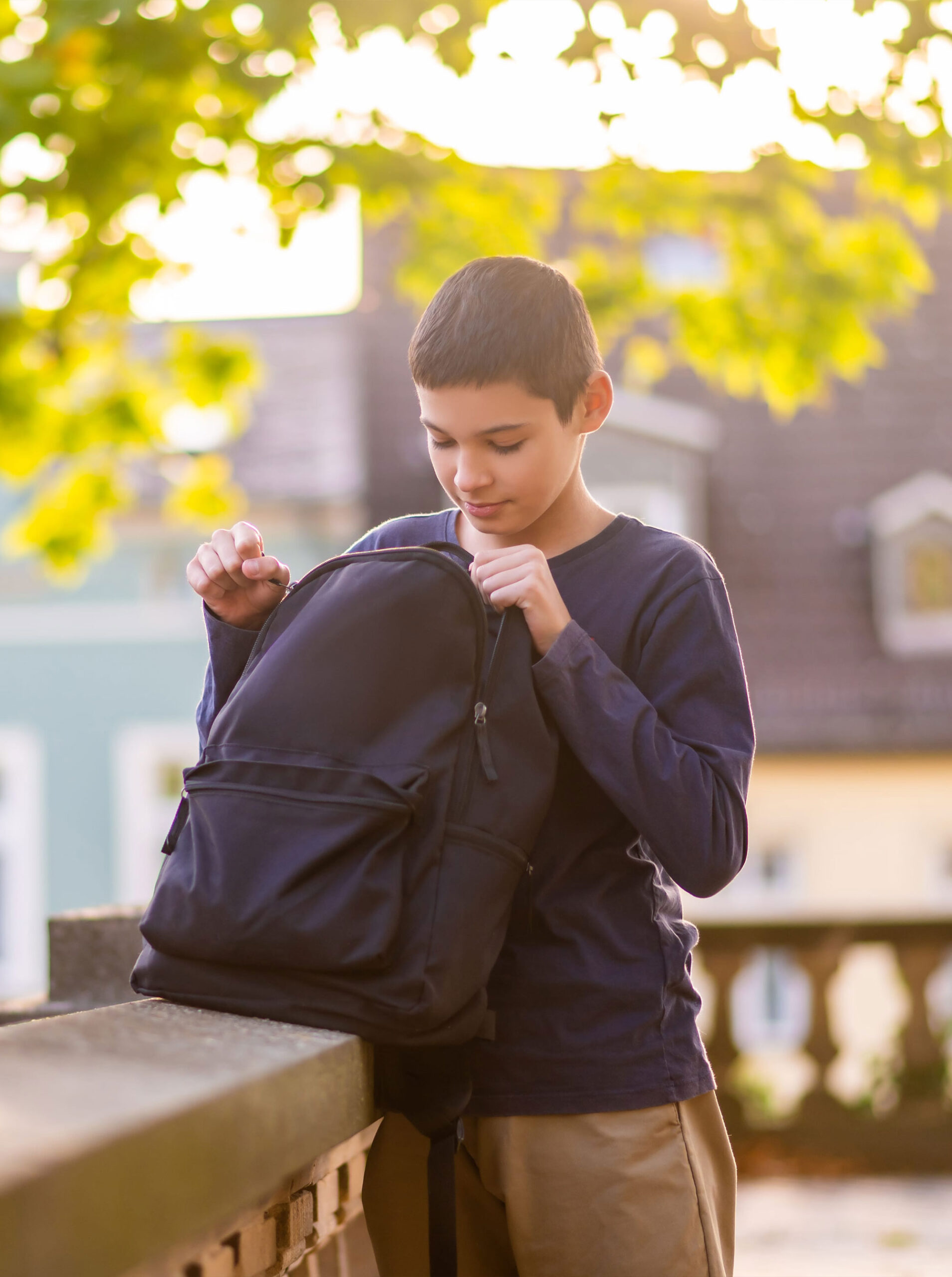 Teen With Backpack