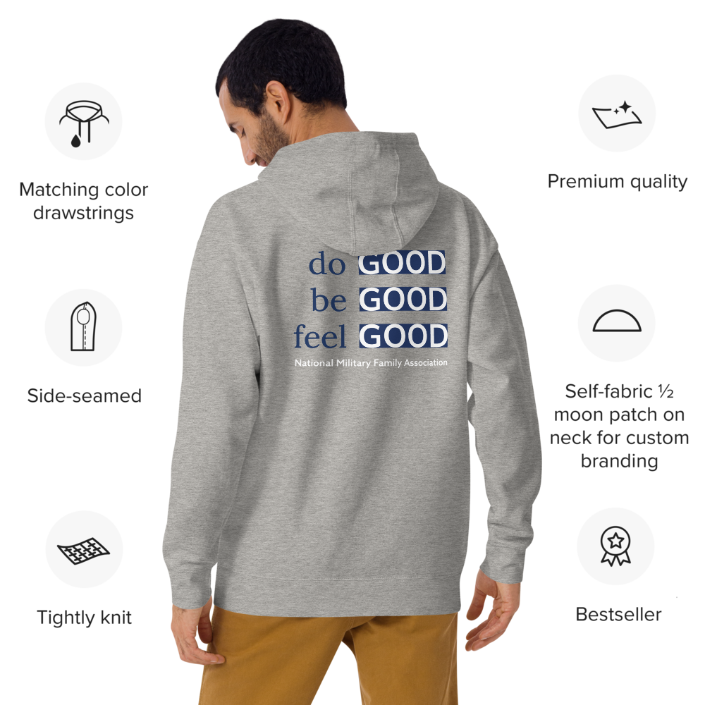 Do Good Be Good Feel Good Unisex Grey Hoodie